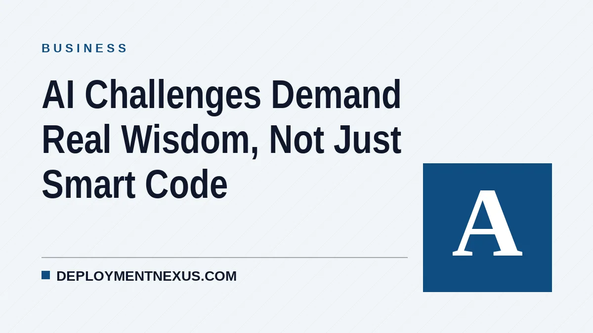 AI Challenges Demand Real Wisdom, Not Just Smart Code