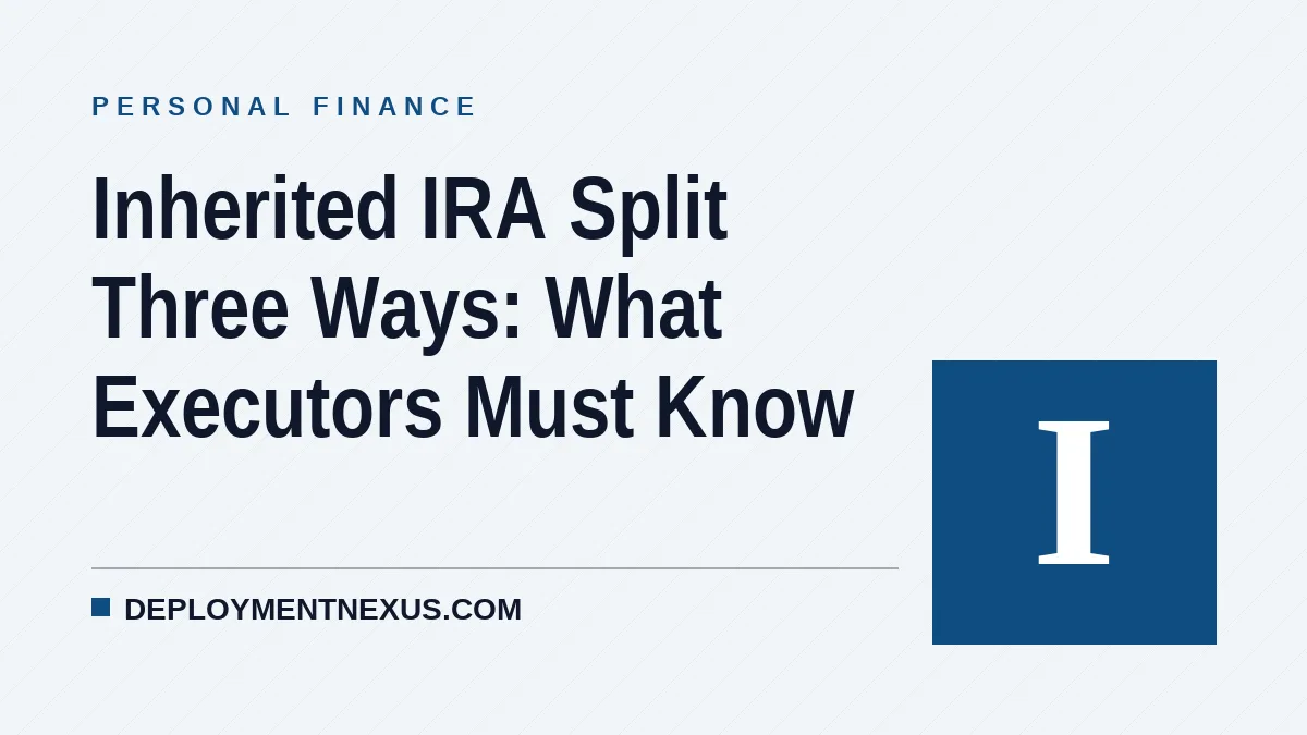 Inherited IRA Split Three Ways: What Executors Must Know