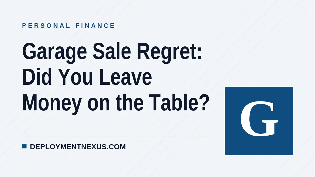 Garage Sale Regret: Did You Leave Money on the Table?