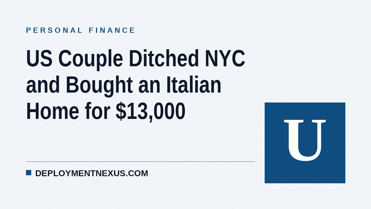 US Couple Ditched NYC and Bought an Italian Home for $13,000