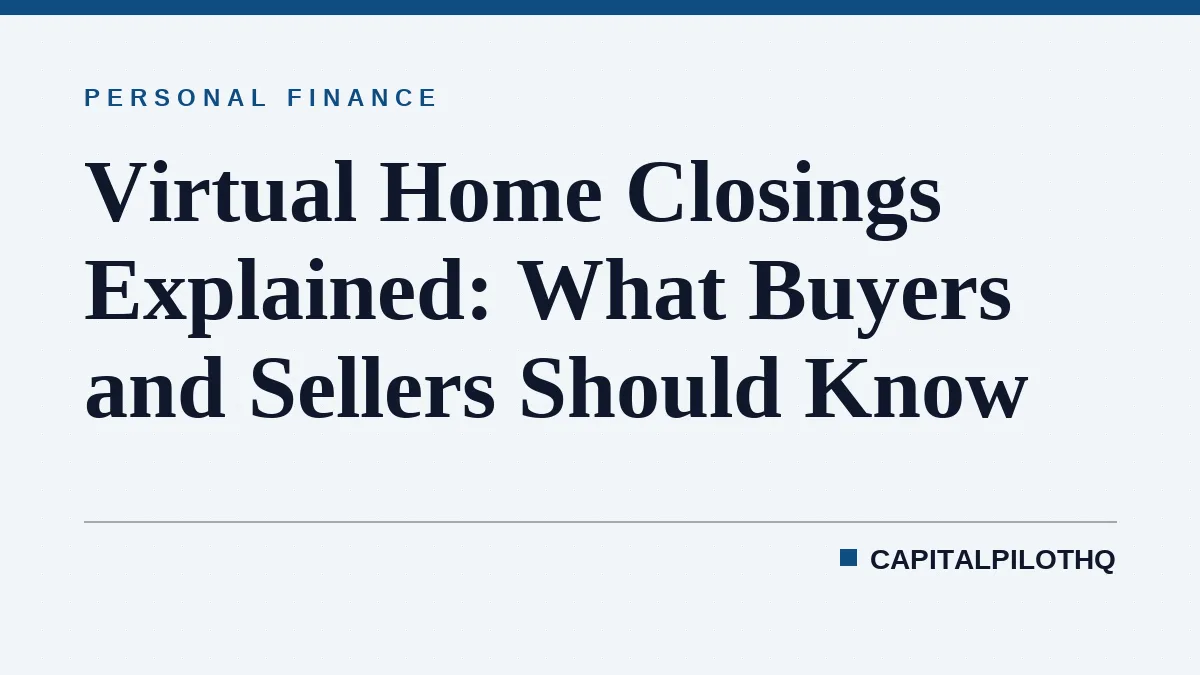Virtual Home Closings Explained: What Buyers and Sellers Should Know