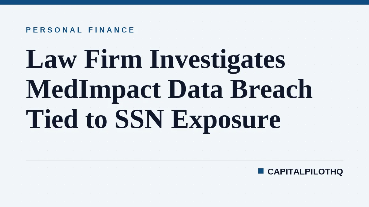 Law Firm Investigates MedImpact Data Breach Tied to SSN Exposure
