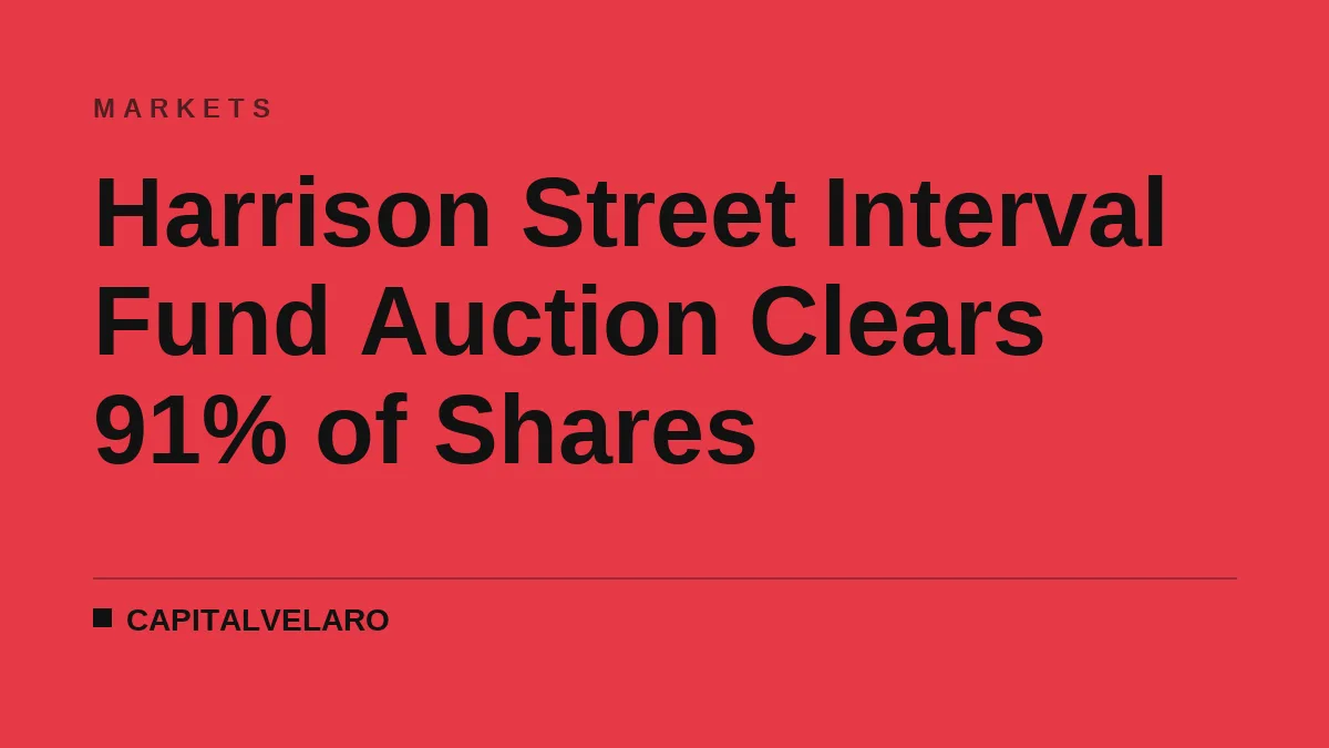 Harrison Street Interval Fund Auction Clears 91% of Shares