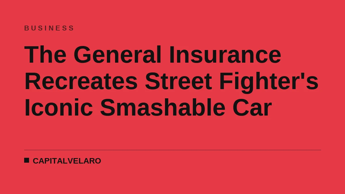 The General Insurance Recreates Street Fighter's Iconic Smashable Car