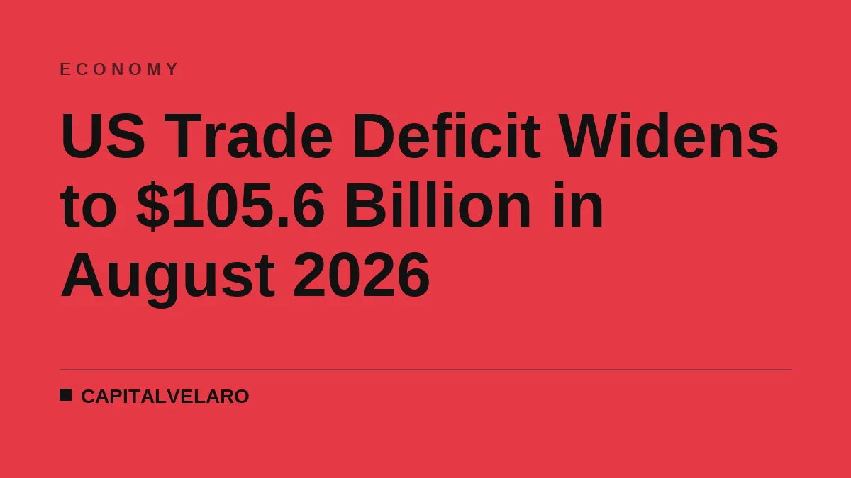 US Trade Deficit Widens to $105.6 Billion in August 2026