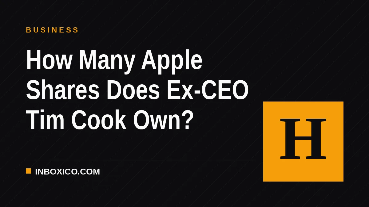 How Many Apple Shares Does Ex-CEO Tim Cook Own?