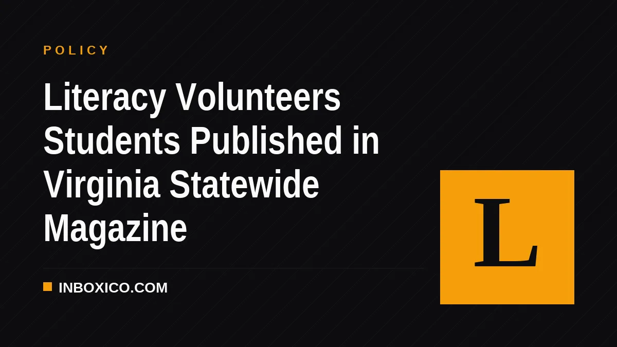 Literacy Volunteers Students Published in Virginia Statewide Magazine