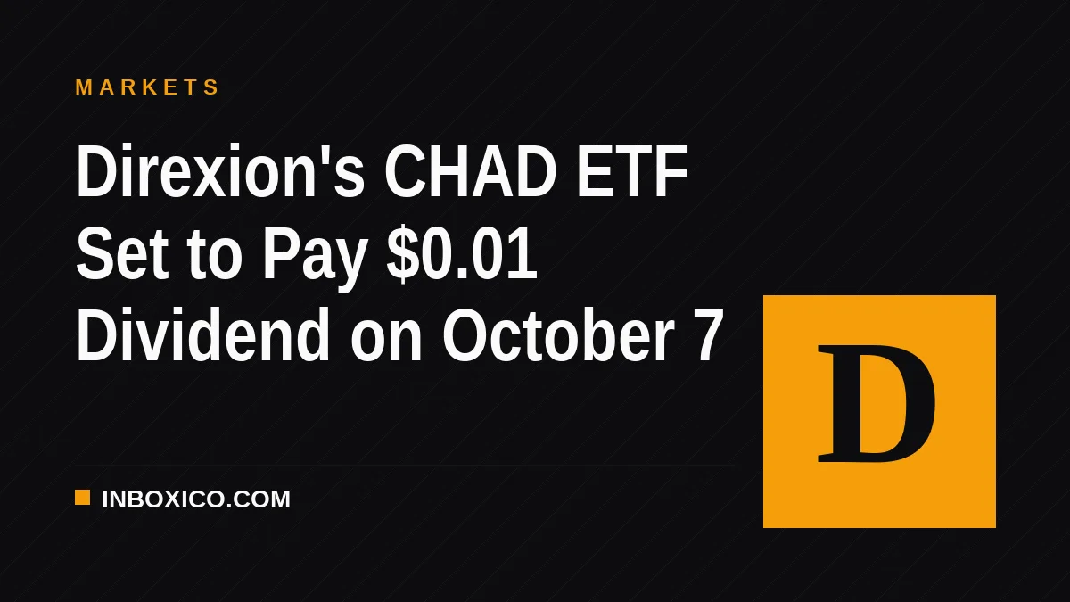 Direxion's CHAD ETF Set to Pay $0.01 Dividend on October 7