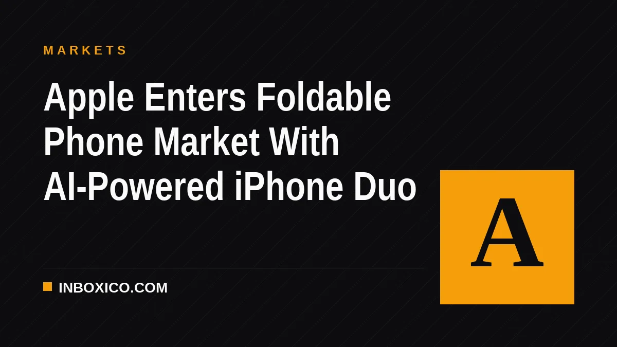 Apple Enters Foldable Phone Market With AI-Powered iPhone Duo