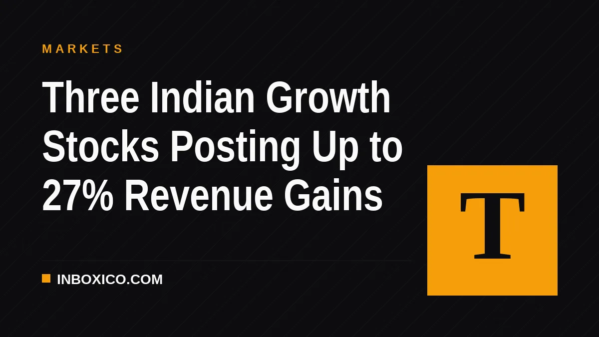 Three Indian Growth Stocks Posting Up to 27% Revenue Gains