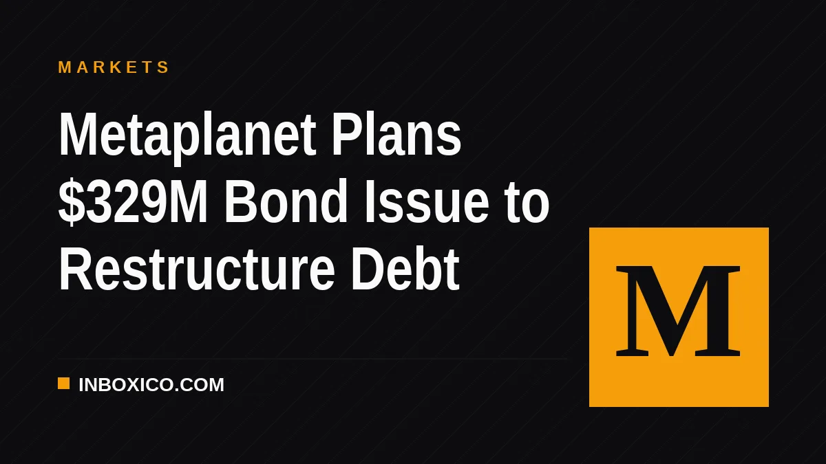Metaplanet Plans $329M Bond Issue to Restructure Debt