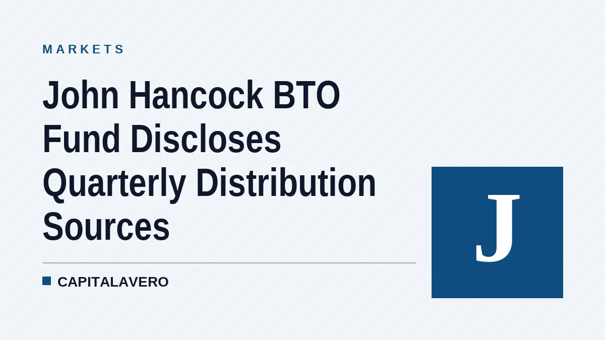 John Hancock BTO Fund Discloses Quarterly Distribution Sources
