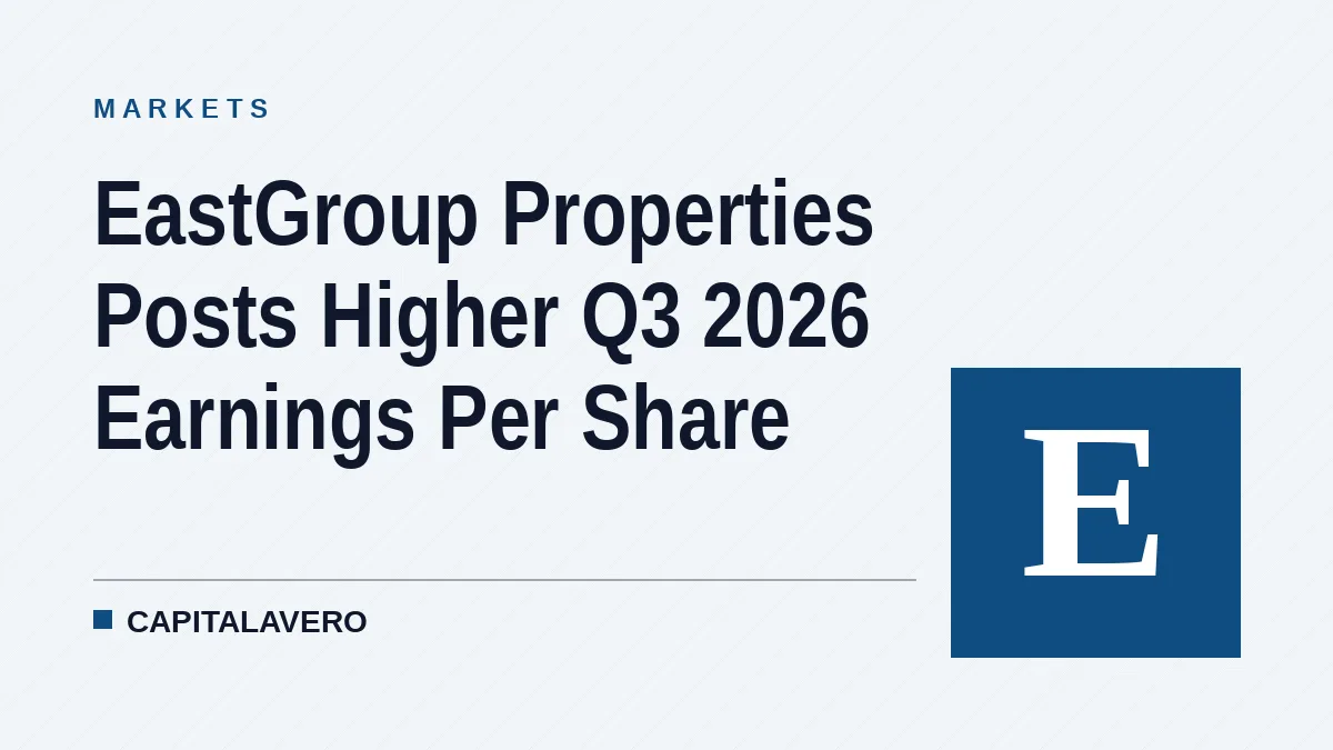 EastGroup Properties Posts Higher Q3 2026 Earnings Per Share