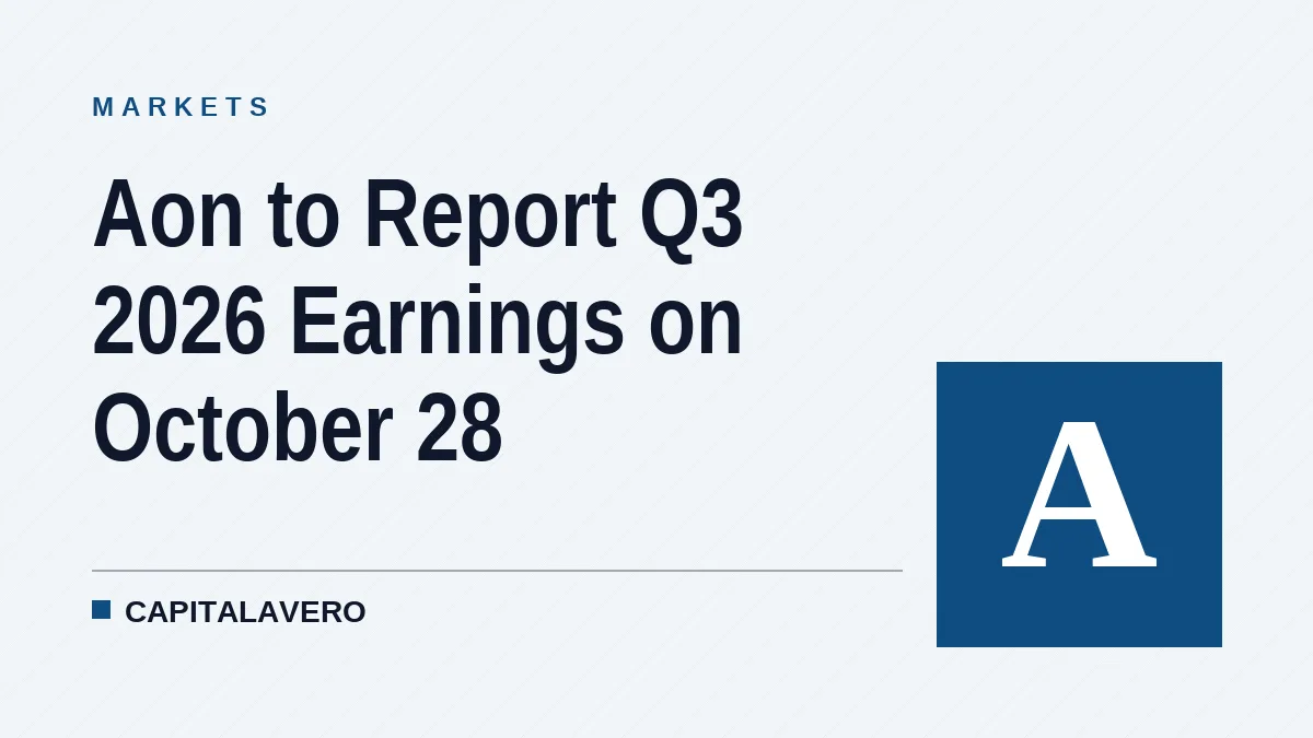 Aon to Report Q3 2026 Earnings on October 28
