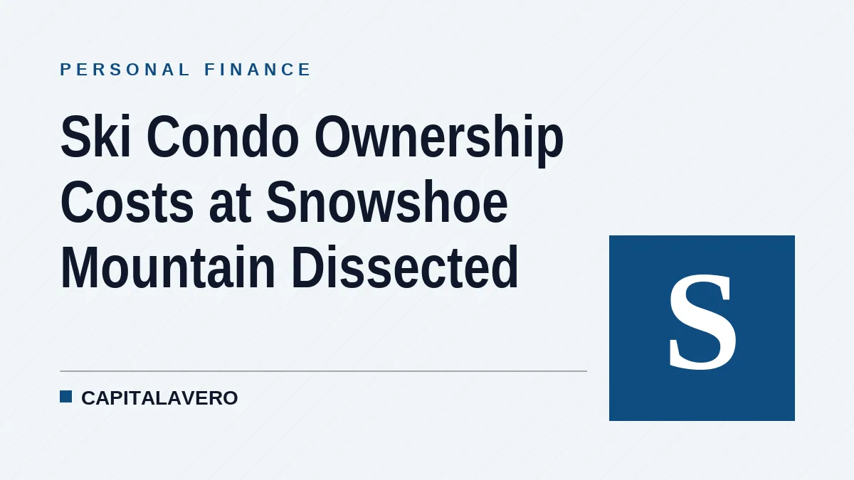 Ski Condo Ownership Costs at Snowshoe Mountain Dissected