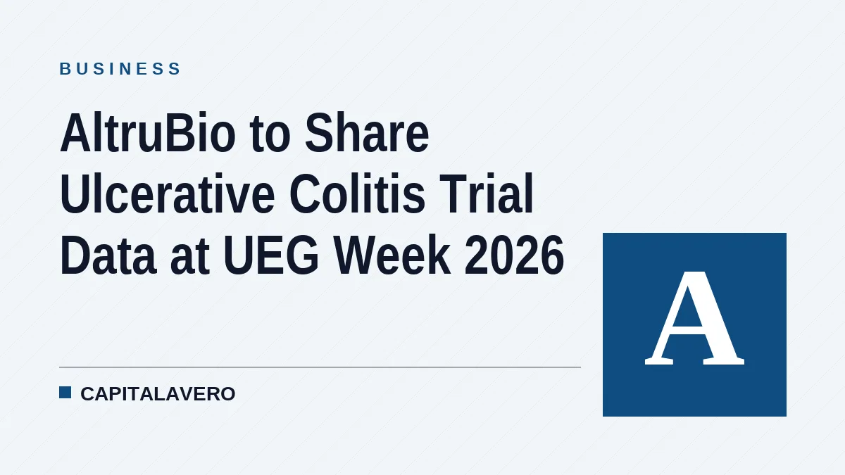 AltruBio to Share Ulcerative Colitis Trial Data at UEG Week 2026