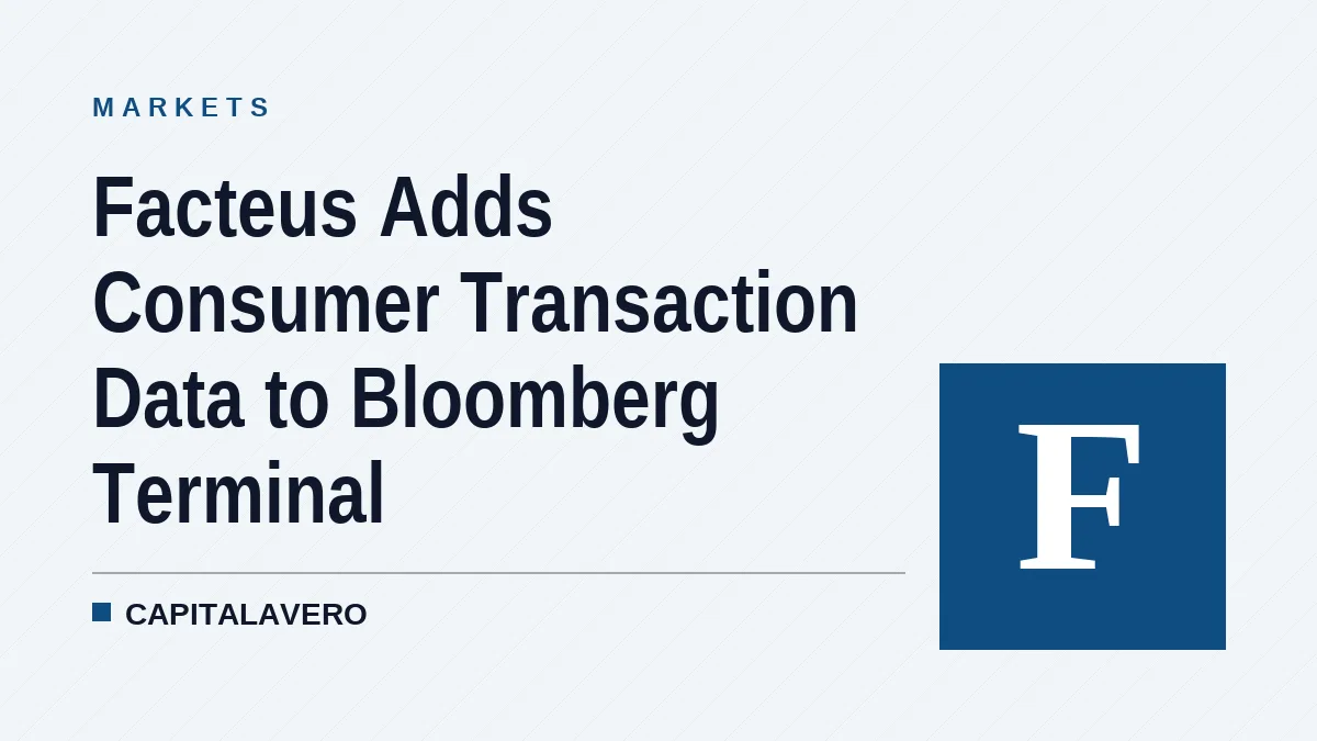Facteus Adds Consumer Transaction Data to Bloomberg Terminal
