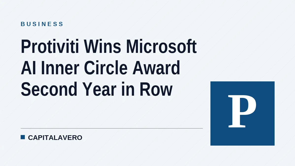 Protiviti Wins Microsoft AI Inner Circle Award Second Year in Row