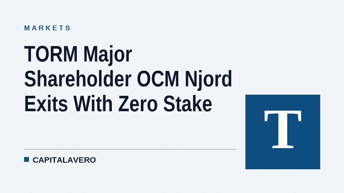 TORM Major Shareholder OCM Njord Exits With Zero Stake