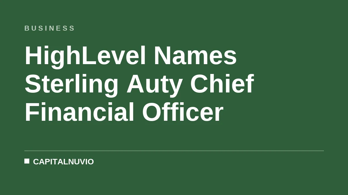 HighLevel Names Sterling Auty Chief Financial Officer