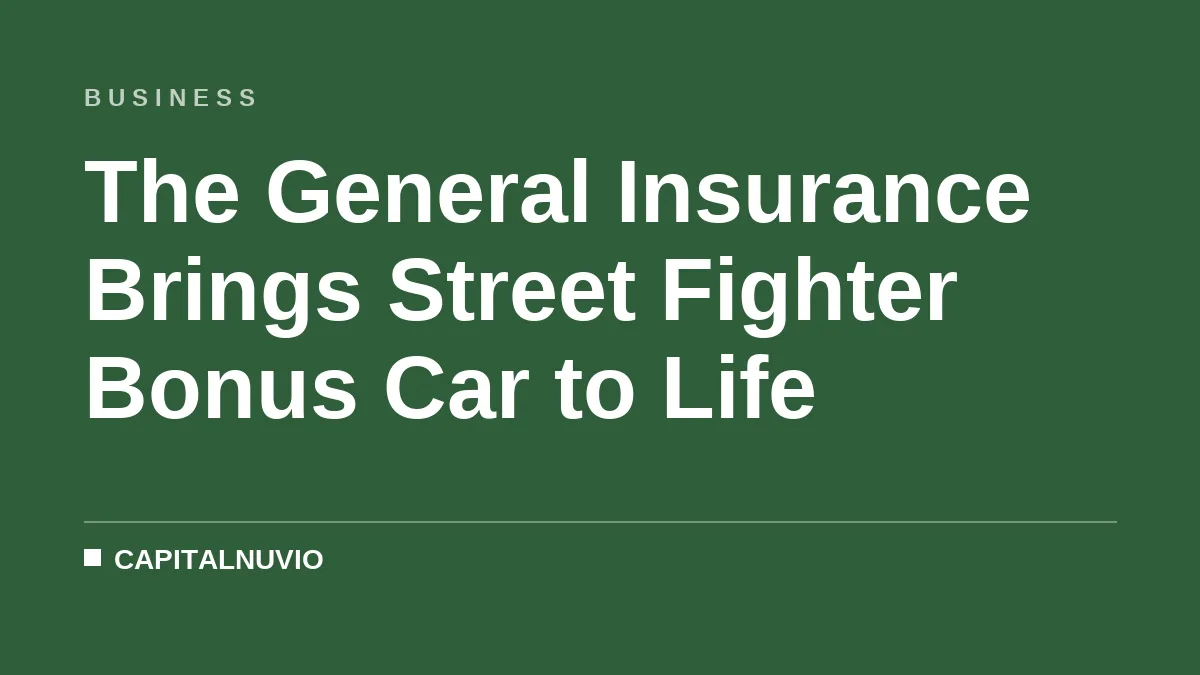 The General Insurance Brings Street Fighter Bonus Car to Life