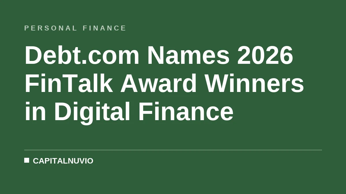 Debt.com Names 2026 FinTalk Award Winners in Digital Finance