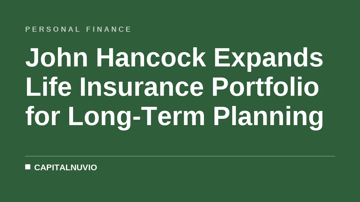 John Hancock Expands Life Insurance Portfolio for Long-Term Planning