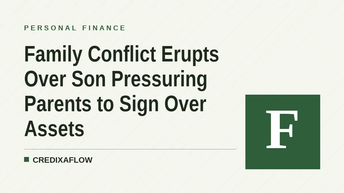 Family Conflict Erupts Over Son Pressuring Parents to Sign Over Assets