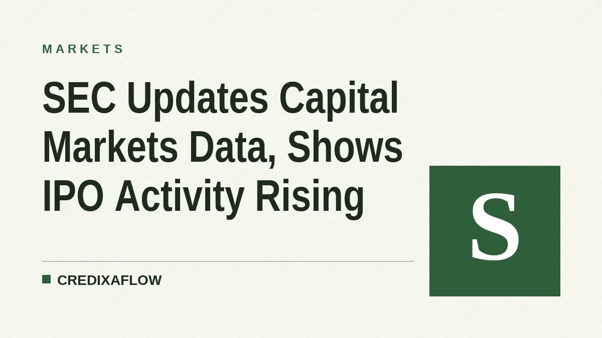 SEC Updates Capital Markets Data, Shows IPO Activity Rising