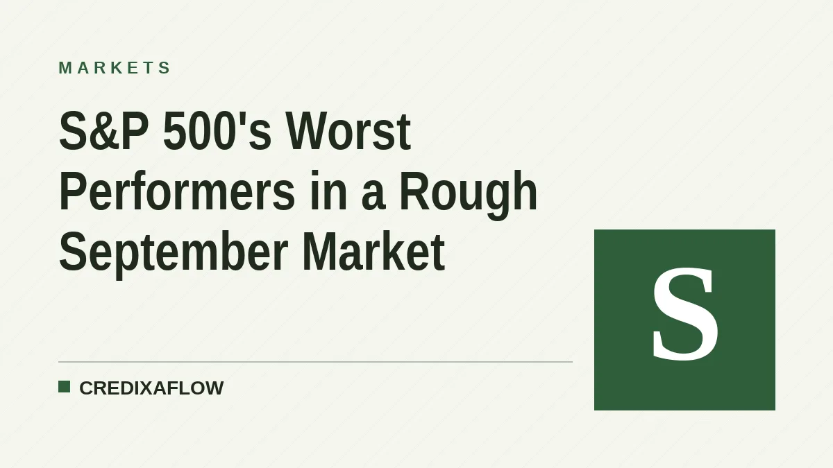 S&P 500's Worst Performers in a Rough September Market