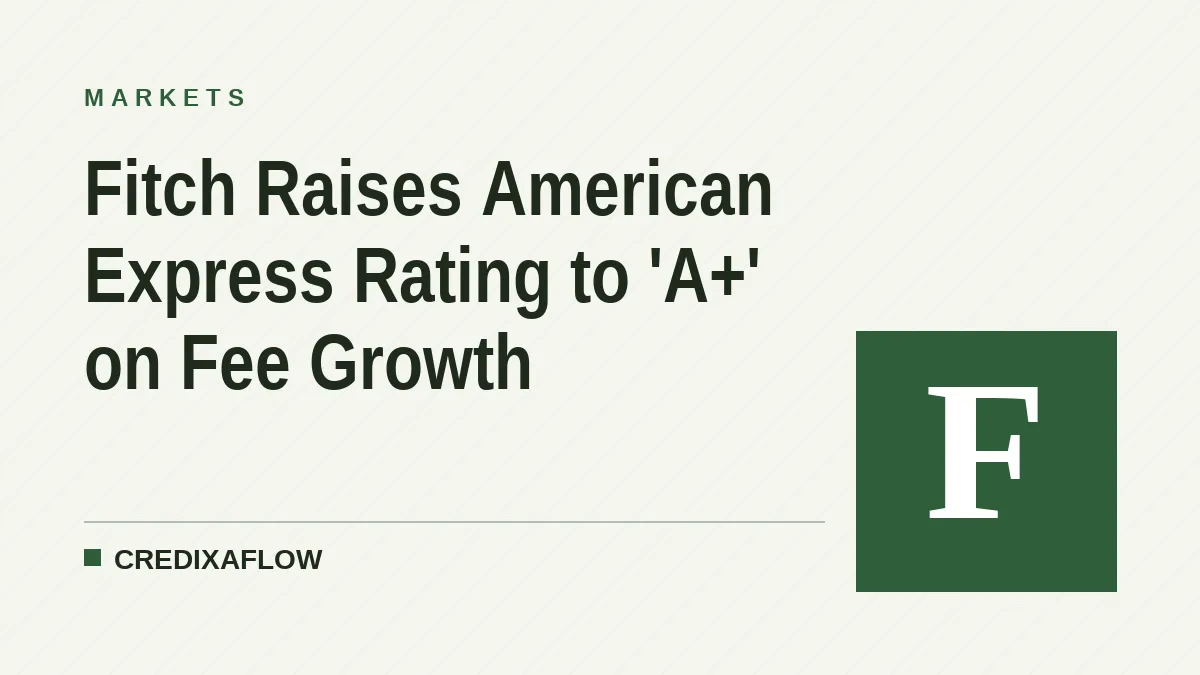 Fitch Raises American Express Rating to 'A+' on Fee Growth