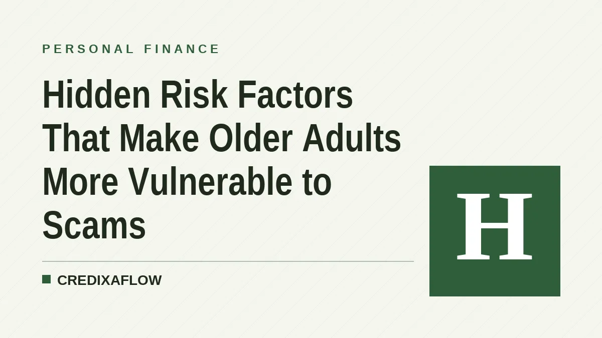 Hidden Risk Factors That Make Older Adults More Vulnerable to Scams