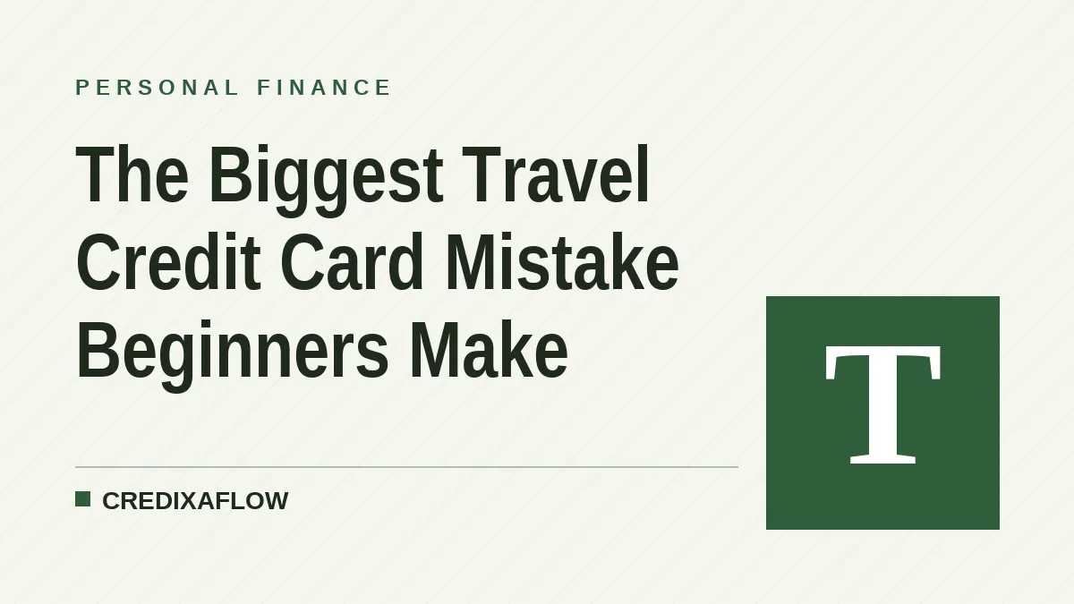 The Biggest Travel Credit Card Mistake Beginners Make