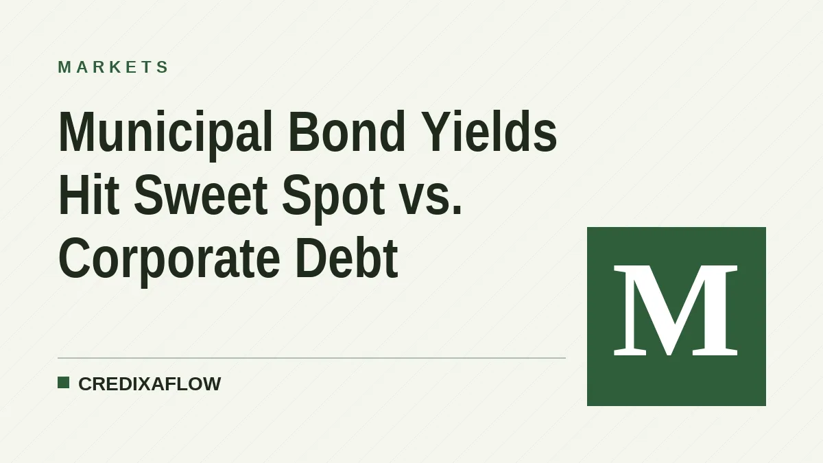 Municipal Bond Yields Hit Sweet Spot vs. Corporate Debt