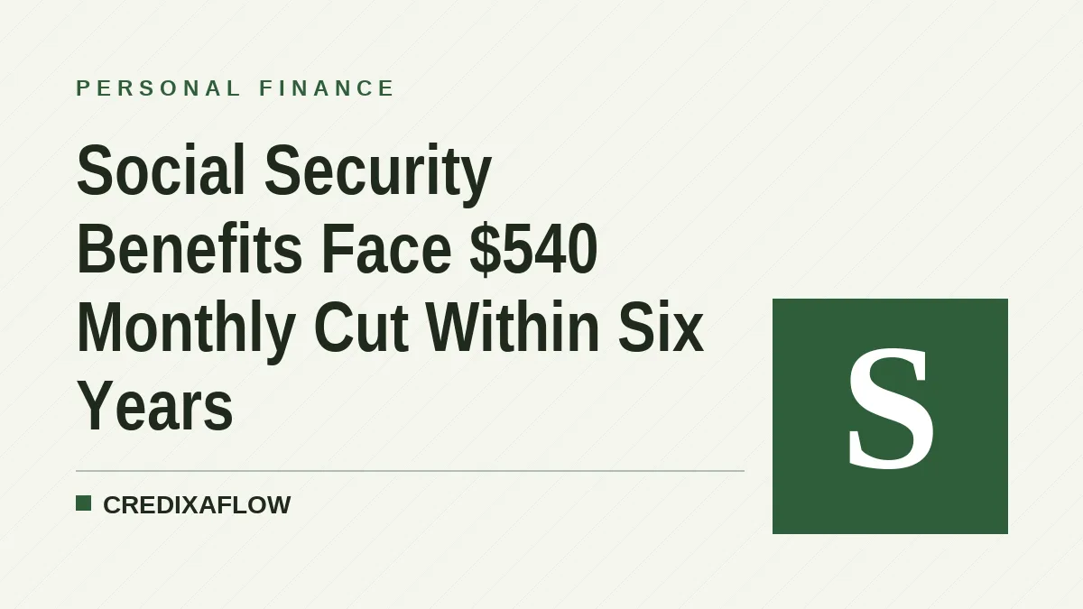 Social Security Benefits Face $540 Monthly Cut Within Six Years