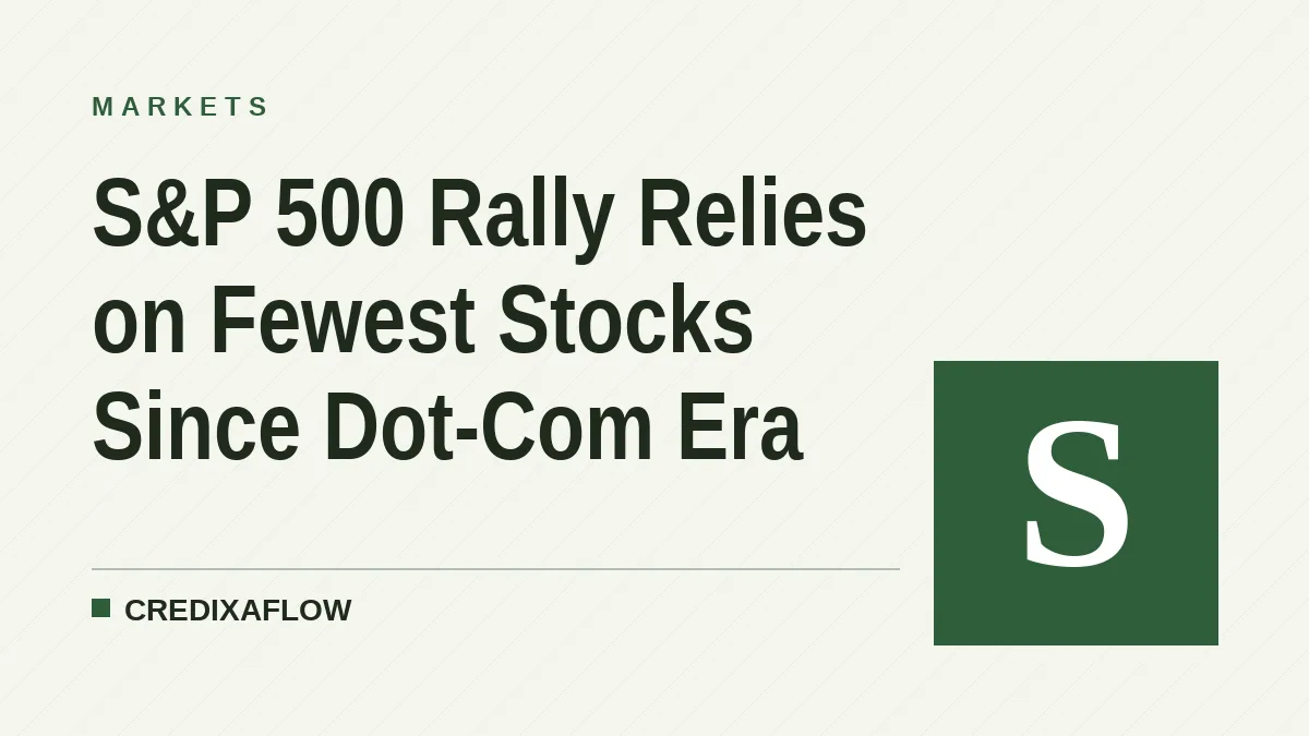 S&P 500 Rally Relies on Fewest Stocks Since Dot-Com Era