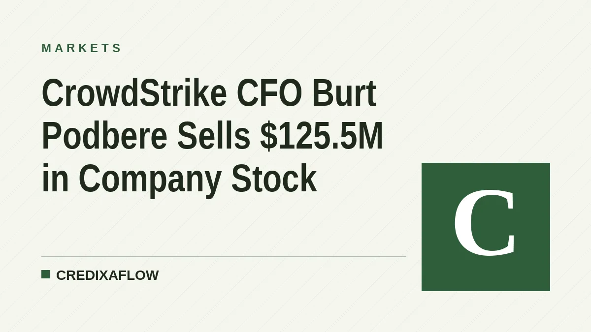 CrowdStrike CFO Burt Podbere Sells $125.5M in Company Stock