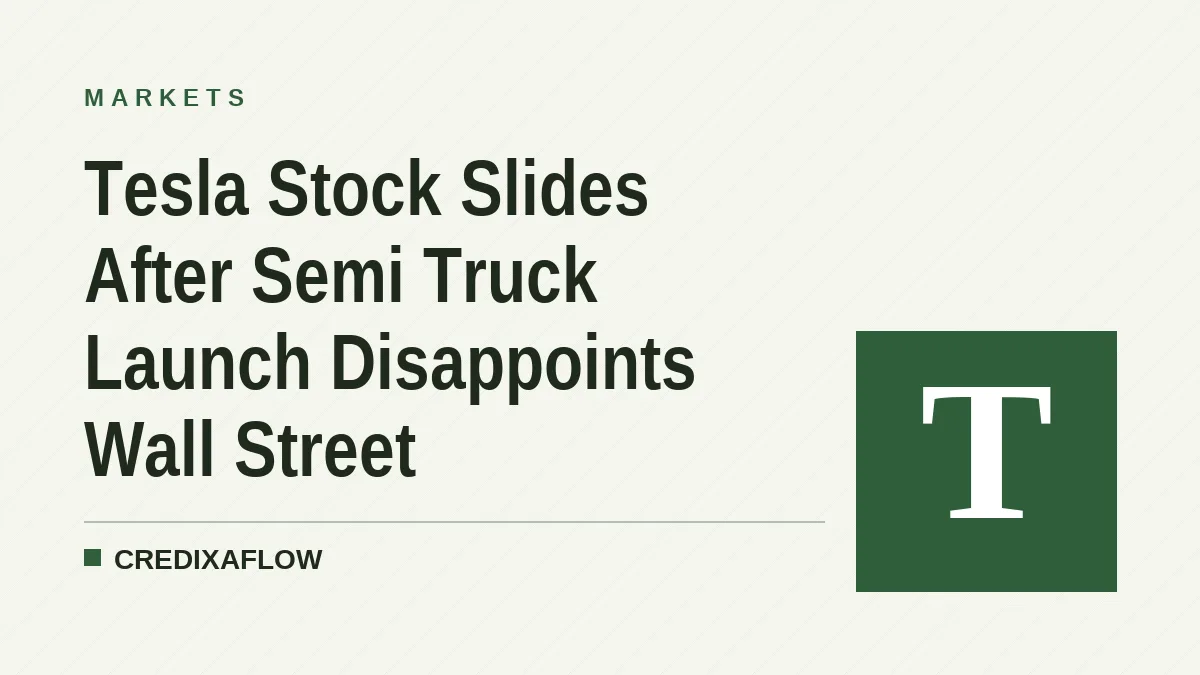 Tesla Stock Slides After Semi Truck Launch Disappoints Wall Street