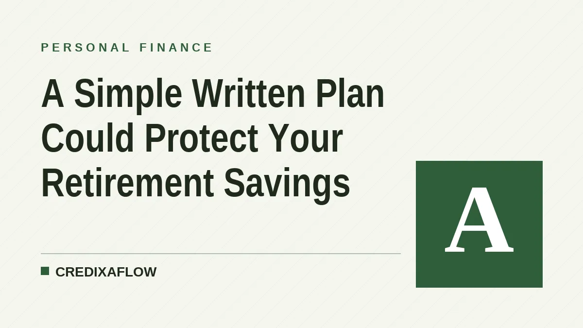 A Simple Written Plan Could Protect Your Retirement Savings