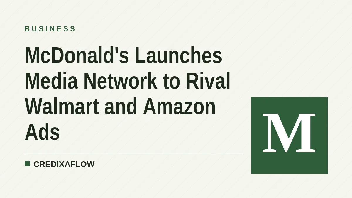 McDonald's Launches Media Network to Rival Walmart and Amazon Ads