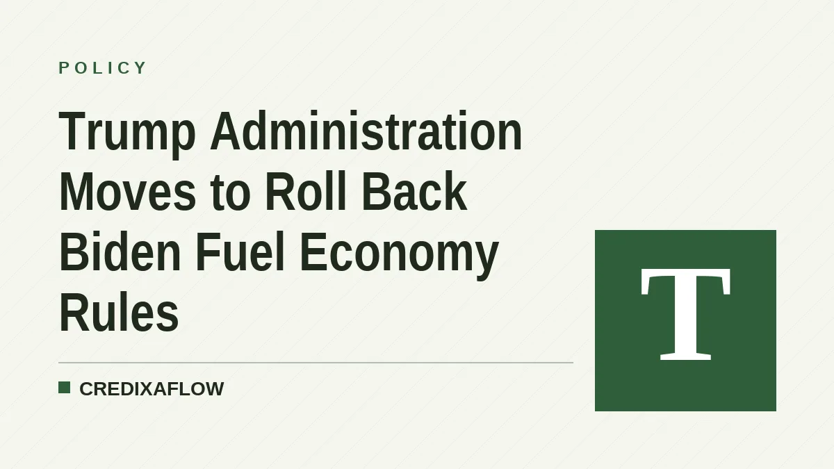 Trump Administration Moves to Roll Back Biden Fuel Economy Rules