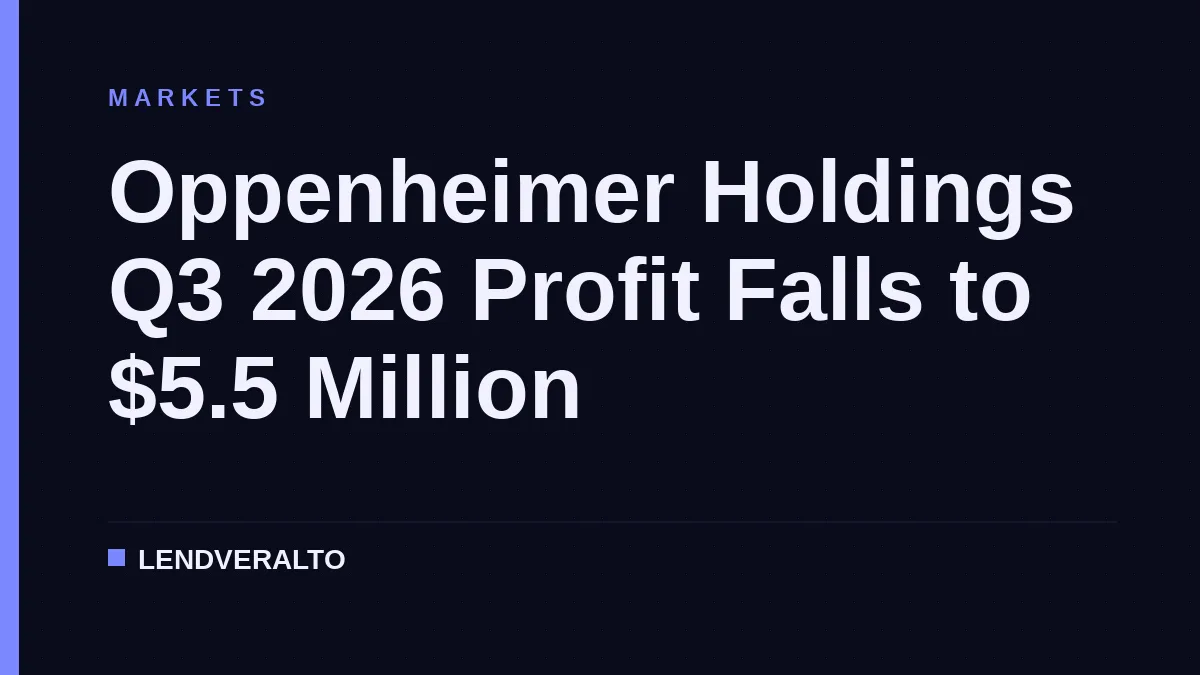 Oppenheimer Holdings Q3 2026 Profit Falls to $5.5 Million