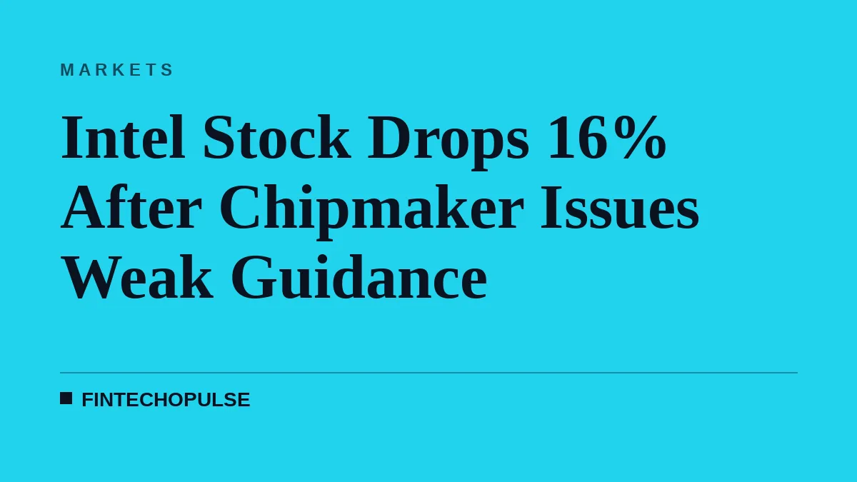 Intel Stock Drops 16% After Chipmaker Issues Weak Guidance