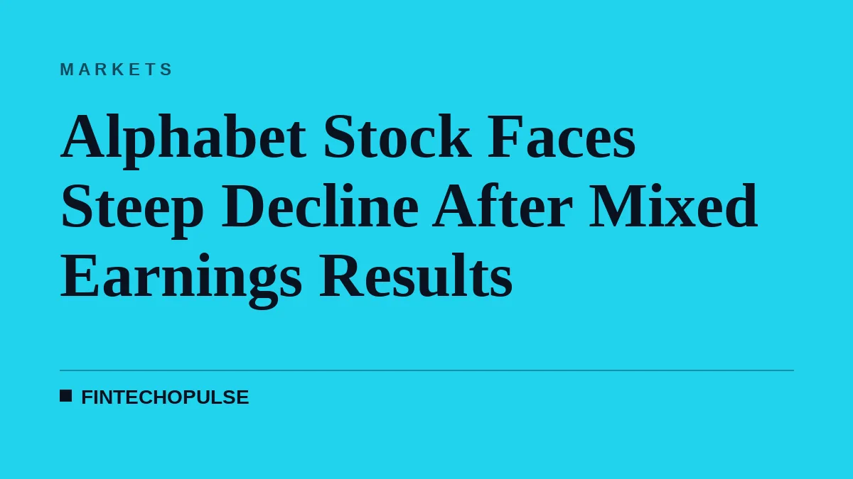 Alphabet Stock Faces Steep Decline After Mixed Earnings Results