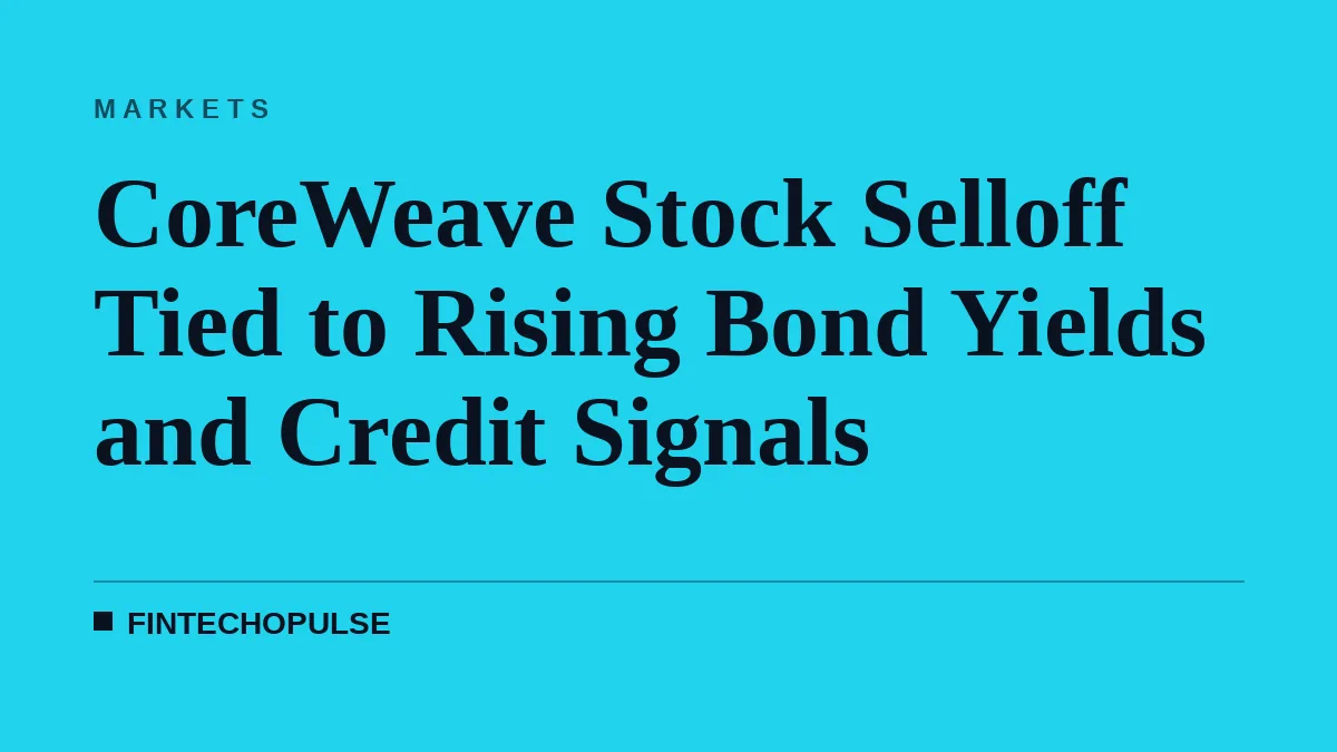 CoreWeave Stock Selloff Tied to Rising Bond Yields and Credit Signals