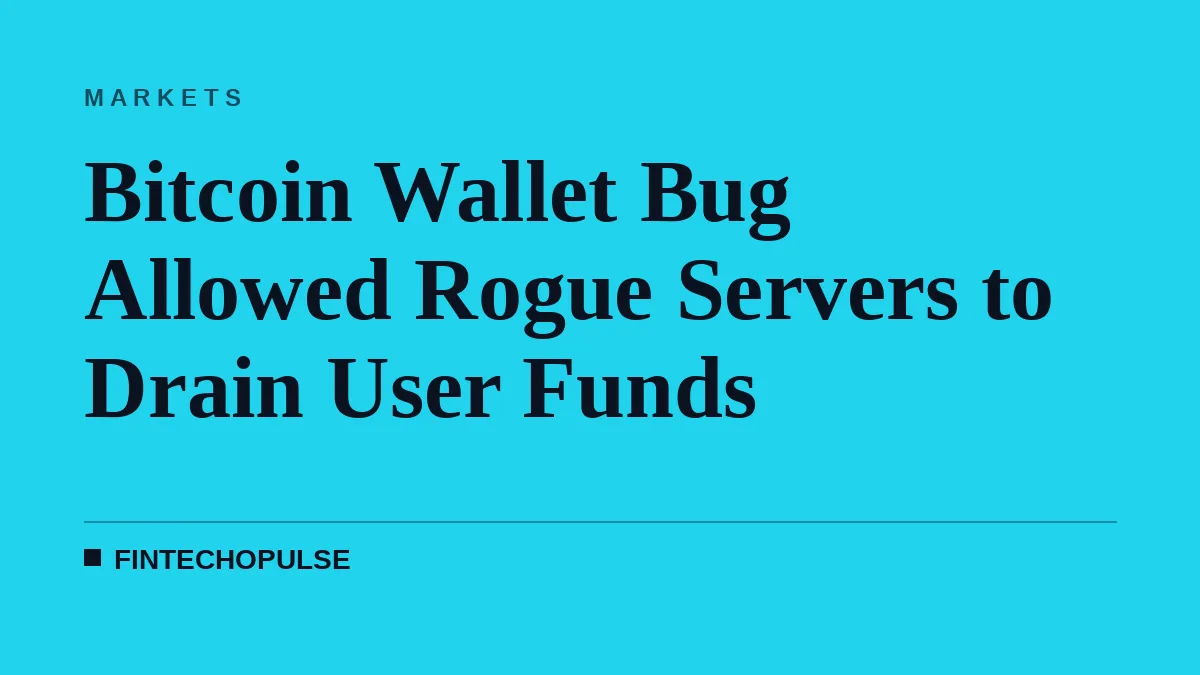 Bitcoin Wallet Bug Allowed Rogue Servers to Drain User Funds