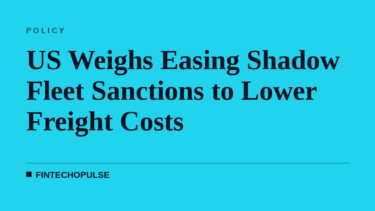 US Weighs Easing Shadow Fleet Sanctions to Lower Freight Costs