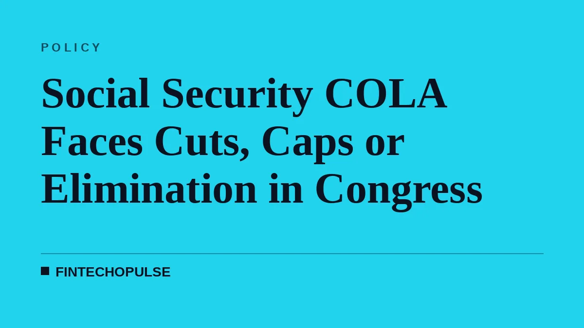 Social Security COLA Faces Cuts, Caps or Elimination in Congress