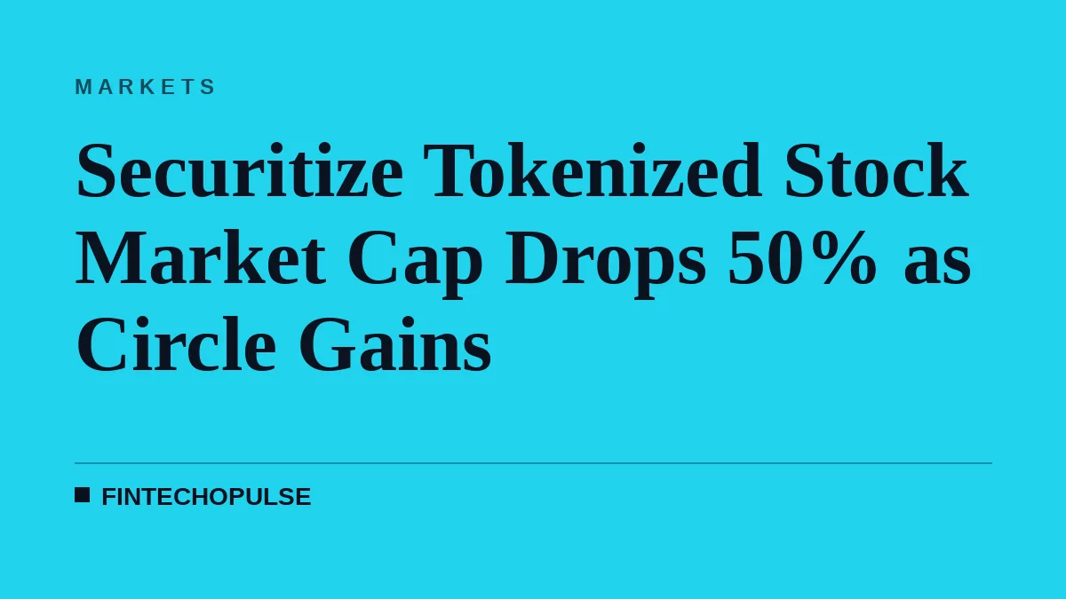 Securitize Tokenized Stock Market Cap Drops 50% as Circle Gains