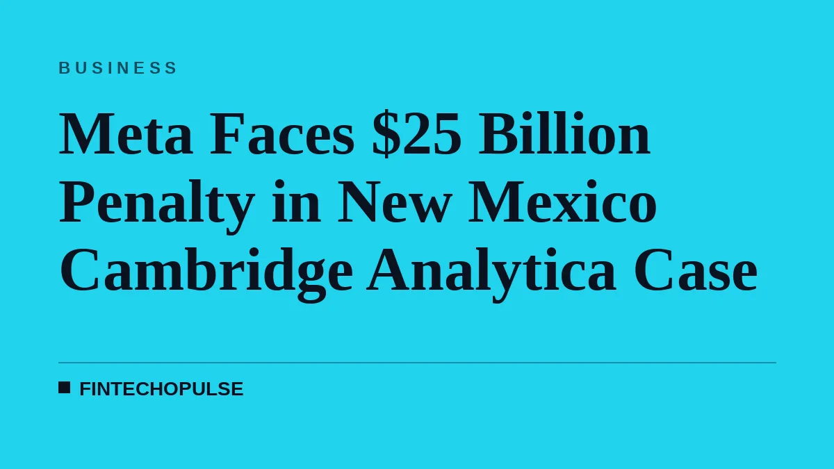 Meta Faces $25 Billion Penalty in New Mexico Cambridge Analytica Case